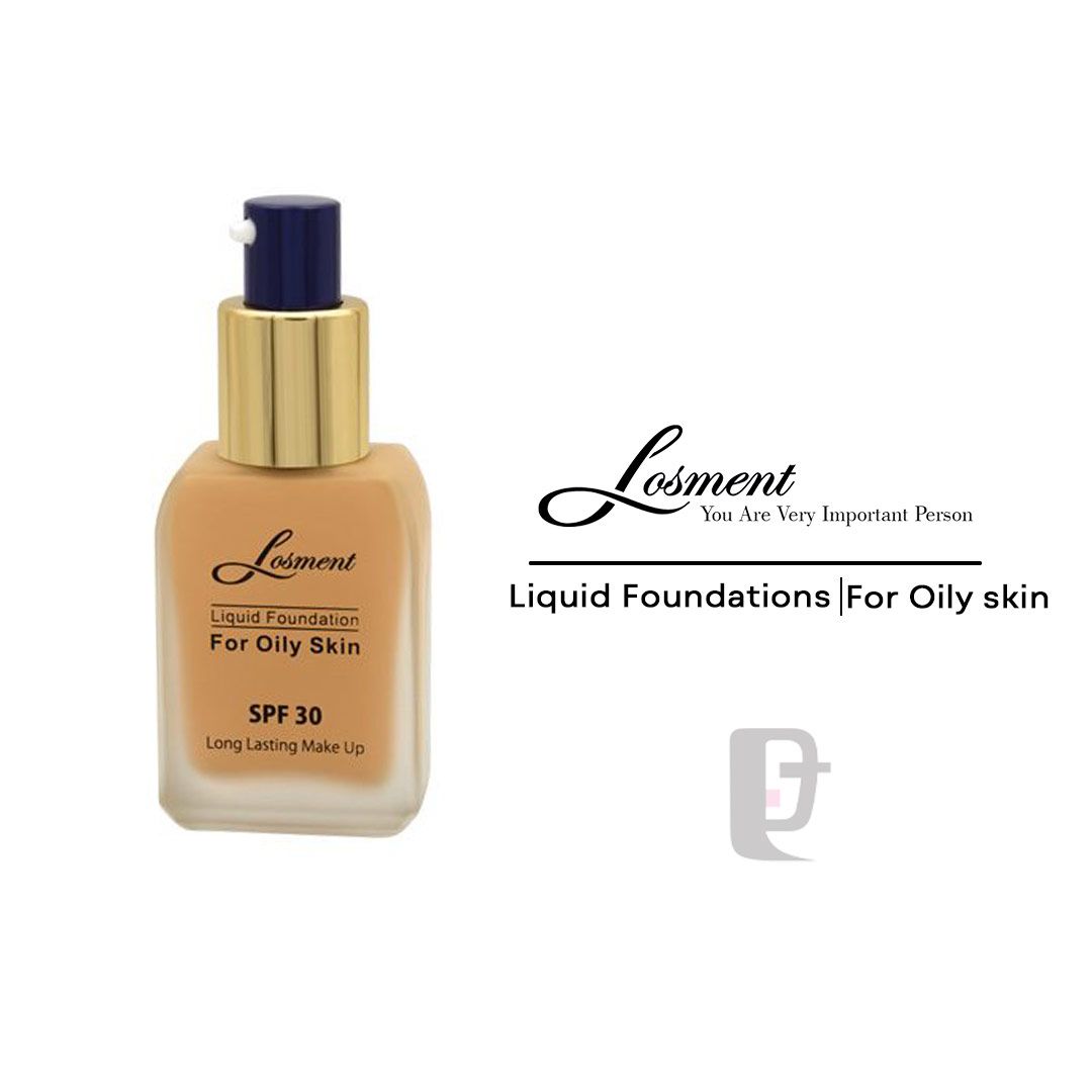 کرم پودر پمپی ویژه پوستهای چرب ومختلط  لوسمنت - 30 میل با ضد آفتاب SPF30 - رنگبندی - Losment