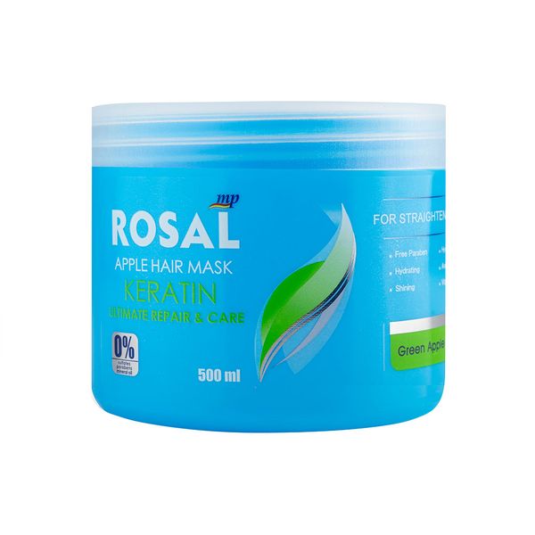 ماسک موي بدون سولفات روزال 500 ميل - عصاره سيب - Rosal