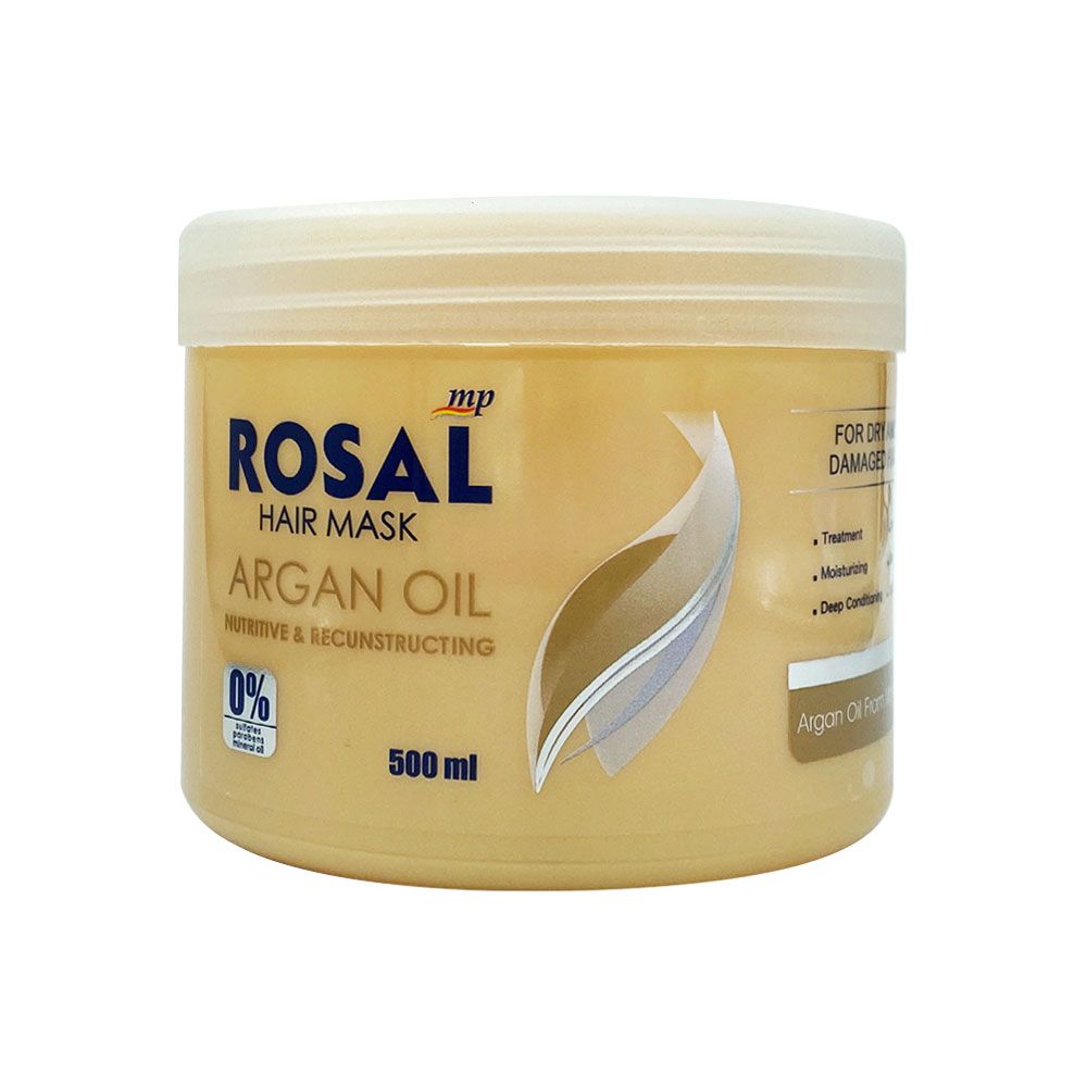 ماسک موي بدون سولفات روزال 500 ميل - عصاره آرگان - Rosal