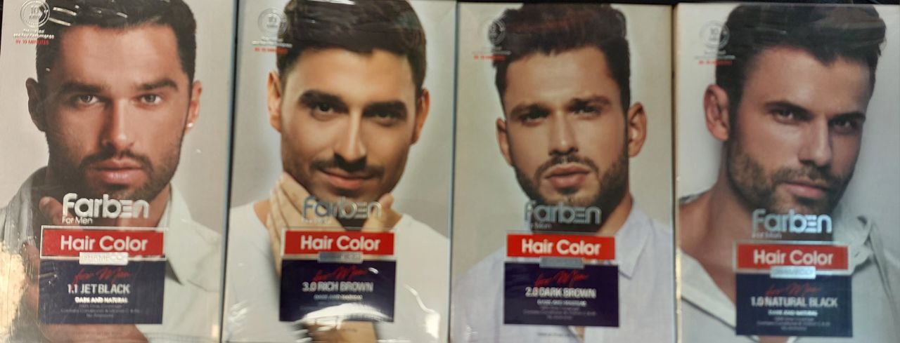کيت رنگ مو مردانه فاربن بدون آمونیاک - در 4 رنگ - Farben