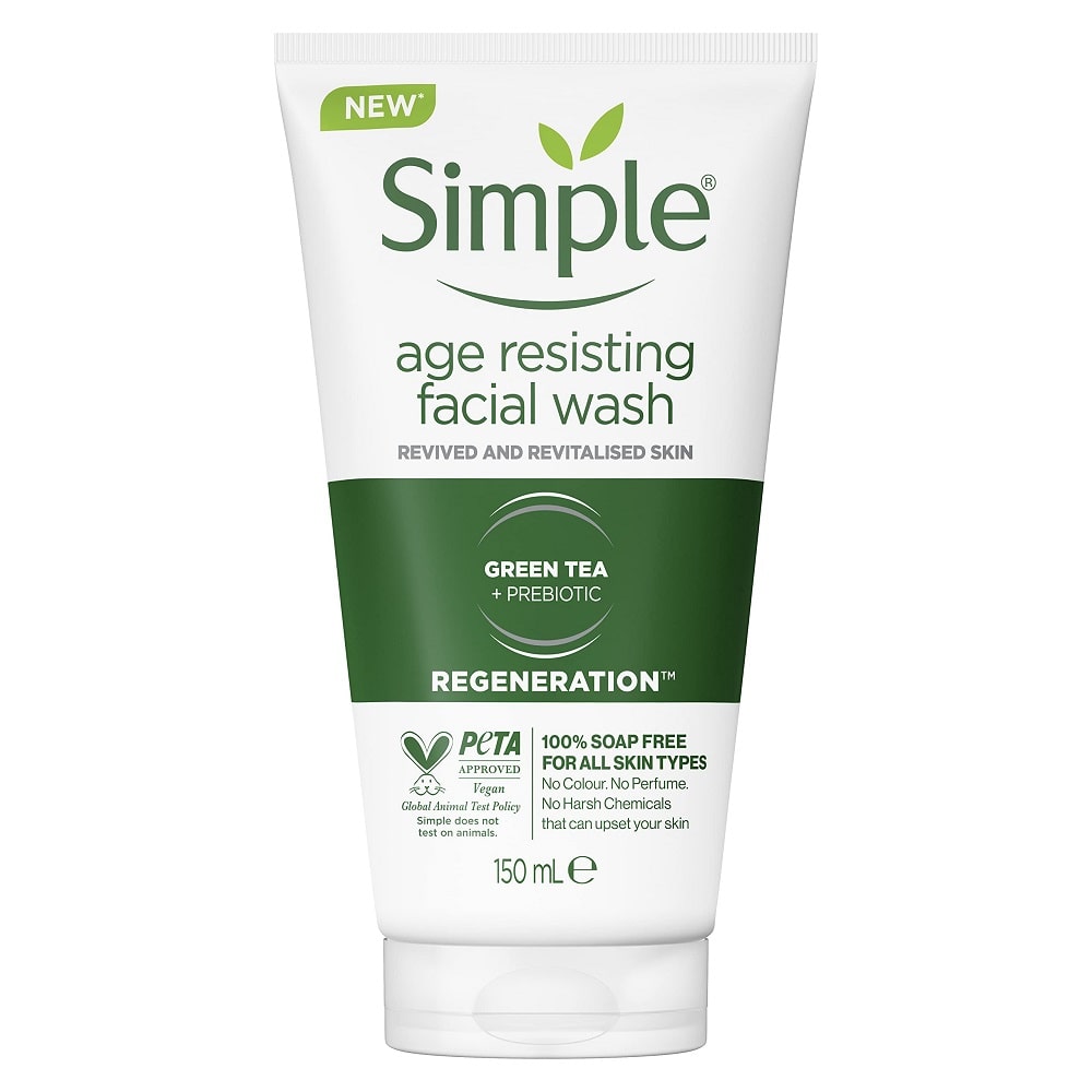 ژل شستشوي صورت ضد پیری پوست سيمپل - 150 ميل - Simple Moisturising