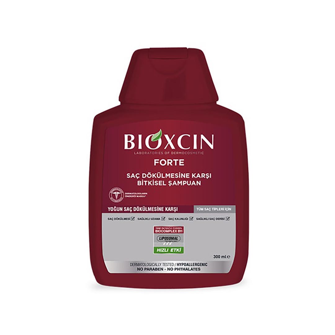شامپو ضد ريزش مو بيوکسين فورته قرمز مناسب انواع مو - 300 میل  - Bioxcin