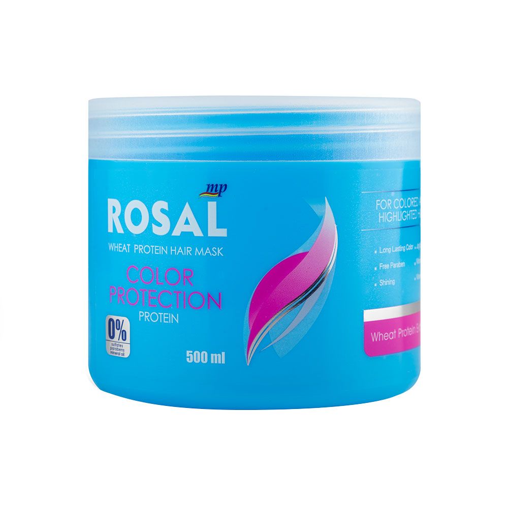 ماسک موي بدون سولفات روزال 500 ميل  -  موي رنگ شده - Rosal