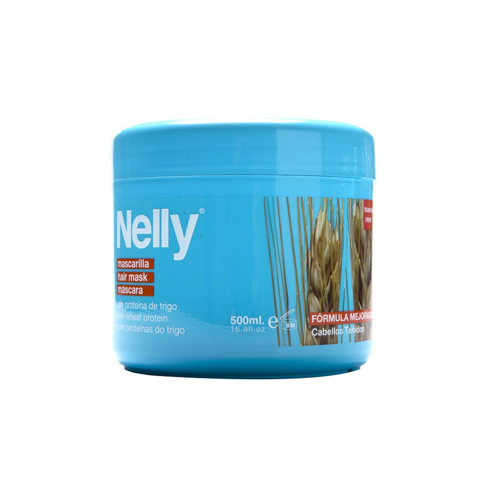 ماسک موي کاسه اي نلي - تثبيت کننده موي رنگ شده با عصاره گندم 500ميل - Nelly